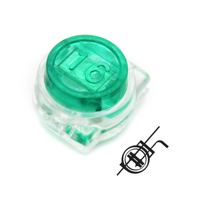 Gel Filled Green Scotchlok Butt Connector Terminals Clear Plastic Case