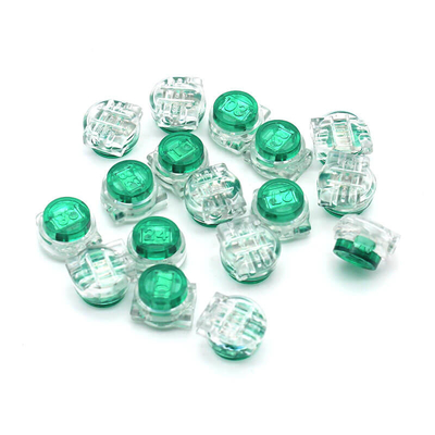 Gel Filled Green Scotchlok Butt Connector Terminals Clear Plastic Case