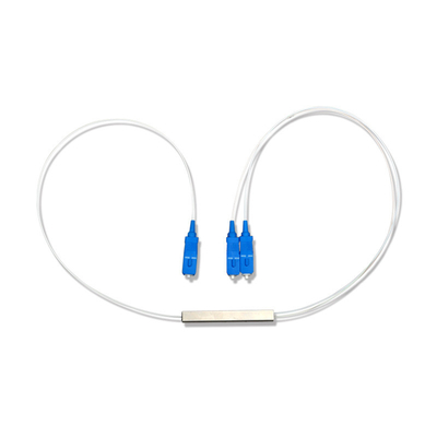 1X2 SC UPC LSZH Fiber Optic PLC Splitter 0.9mm Mini Steel Tube