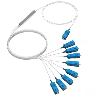 PVC LSZH Fiber Optic PLC Splitter Mini Type 1m, 1.5m With SC UPC Connector