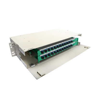 2U 19 Inch 12/24 Core Full Box Fiber Optic Distribution Frame Patch Panel ODF