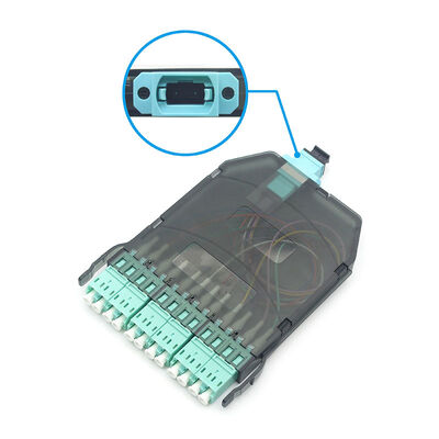12 Cores OM3 OM4 Multimode MTP/MPO to LC Fiber Optic Patch Panel Cassettes Module